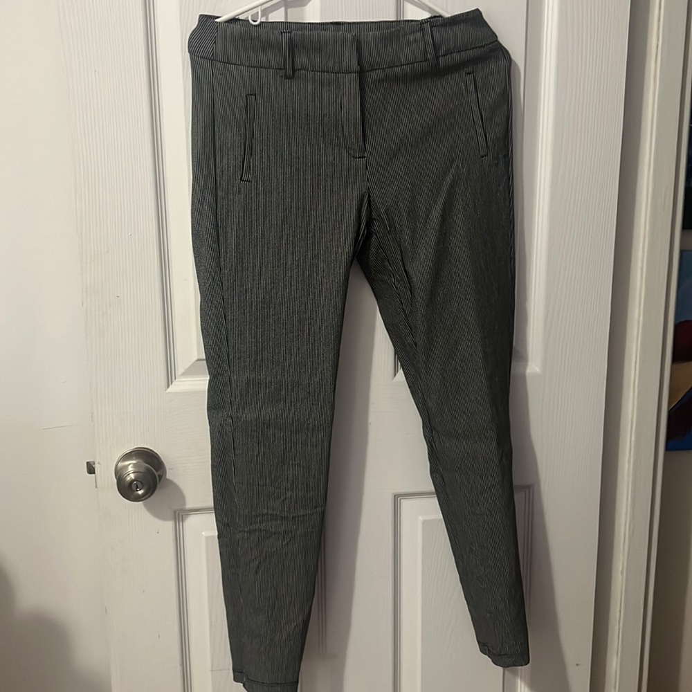 Black & white dress pants. Skinny leg